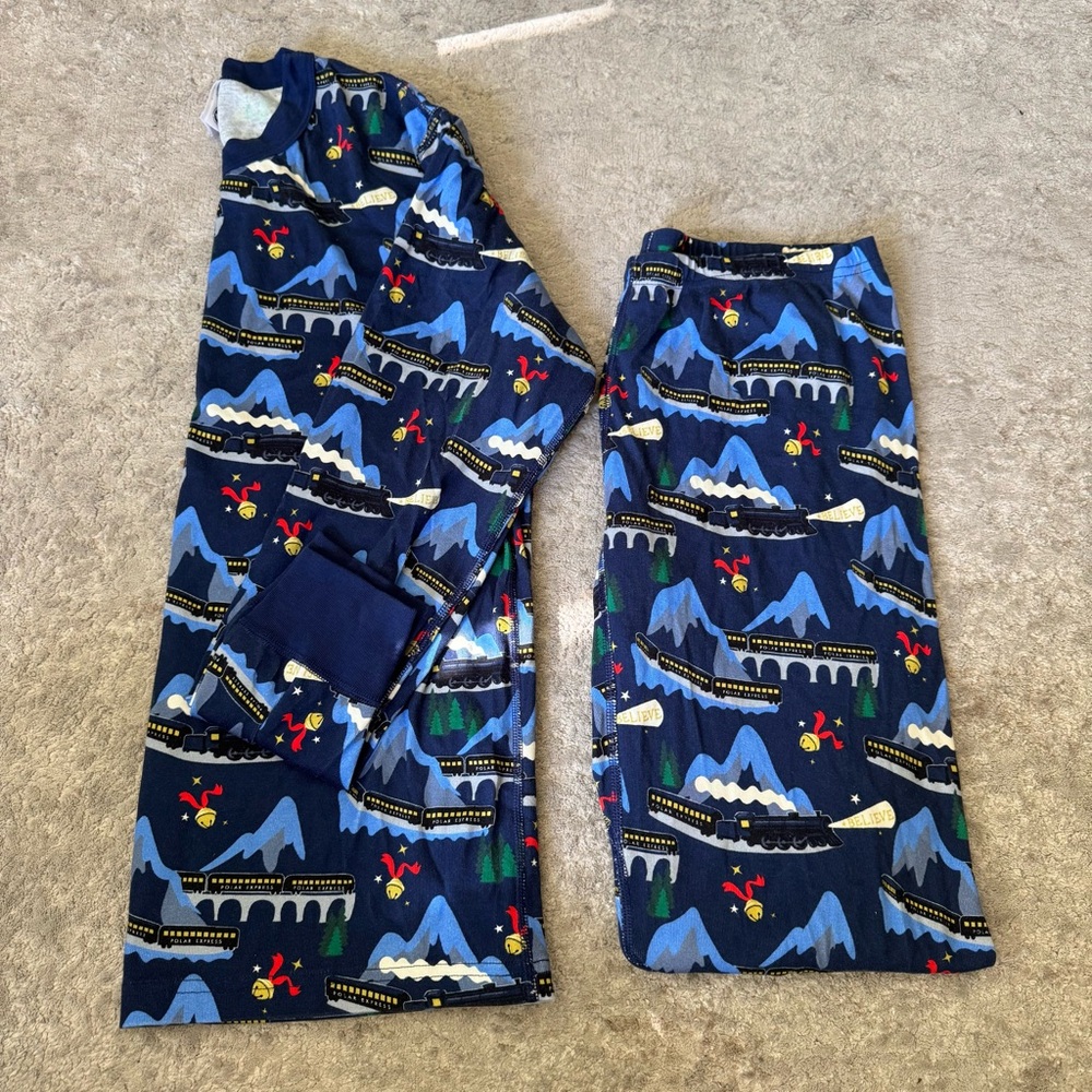 Hanna Andersson Adult Size Large The Polar Express Pajama Set